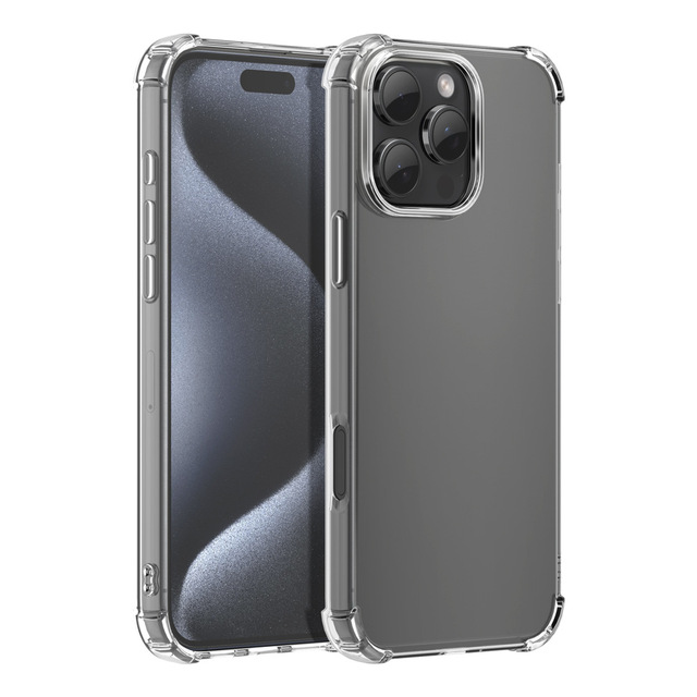 Crystal Clear Soft TPU Bumper Shockproof Corners Bag Mobile Phone Case for iPhone 16 15 14 13 12 11 Pro Max
