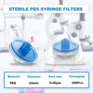 Filtre à membrane jetable de type seringue 25/13 mm avec tête de filtre à aiguille haute précision pour entrée. - Product Image 4