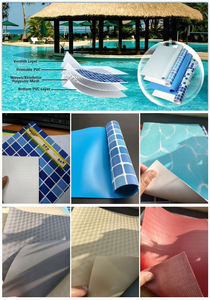 Liner de piscine en PVC S.G.Tech, rectangulaire, antidérapant, motif bleu, couverture de piscine, membrane flexible imperméable - Product Image 2