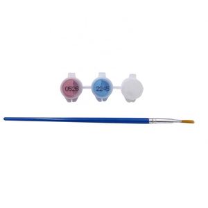 Vente en gros de peinture acrylique pour artistes en 3 couleurs, non toxique, à faire soi-même, avec pinceau - Product Image 3