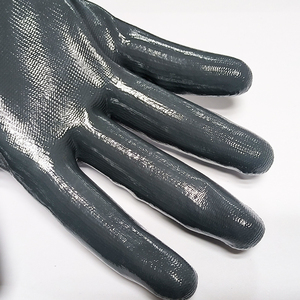 Gants de travail basiques pour hommes, doublure en nylon/polyester blanc de calibre 13 avec revêtement en nitrile gris, finition lisse, CE EN338 4121X - Product Image 6