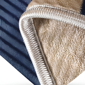 Juego de Ropa de Cama de Terciopelo Liso Azul a Cuadros, Juego de Cuatro Piezas con Falda para Cama, Ropa de Cama de Invierno para el Hogar - Product Image 6
