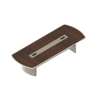 Table de conférence moderne minimaliste couleur noyer massif pour 6 à 14 personnes, vente chaude