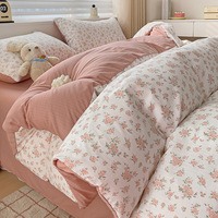 Ensemble de lit en gaze à bulles double couche de niveau mère et bébé de classe A de quatre pièces