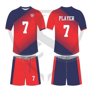 Conjunto de camisetas de fútbol personalizadas al por mayor último 100% poliéster transpirable sublimación uniforme de fútbol corte automático personalizado - Product Image 2