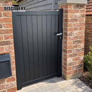 Puerta de entrada de jardín de casa al aire libre con listones de diseño moderno, puerta corredera de listón de aluminio, puertas y cercas peatonales de aluminio - Product Image 5