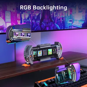 Reloj Digital para Gaming Cyberpunk con Control por App Inteligente, Conexión Wi-Fi, Pantalla LED RGB - Times Gate Cyberpunk Gaming Setup - Product Image 5