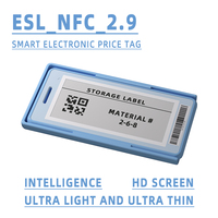 Étiquette de rayon numérique électronique à encre électronique ultra-mince de 2,9 pouces, système sans piles, utilisation permanente, étiquette de rayon électronique PTL, étiquette NFC