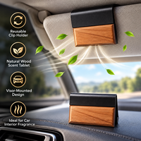 Purificateur d'air de voiture moderne à logo personnalisé, diffuseur de parfum léger, pendentif de ventilation à évaporation naturelle, parfum longue durée haut de gamme, décoration en bois