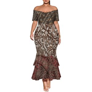 Samoan Tribal Design Femmes Robes À Manches Courtes Impression Polynésienne Vêtements Sexy et Moulant <span class=keywords><strong>Robe</strong></span> Sirène - Product Image 2