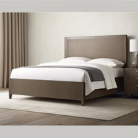 Lit de luxe en bois pour intérieur, ensembles de meubles de chambre à coucher, lit plateforme king size en bois