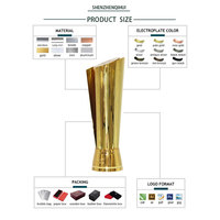 Trophées commémoratifs en métal en alliage de zinc les plus vendus, logo gravé personnalisé gratuit, récompenses d'entreprise, trophées en métal