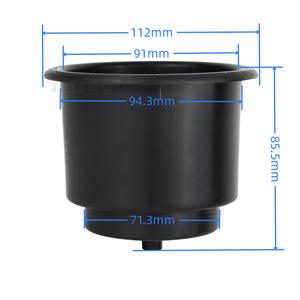 Portavasos de Acero Inoxidable con Bandeja de Plástico ABS y Nailon para Conversión de Autocaravanas y Accesorios de Hardware Marino en Yates - Product Image 1