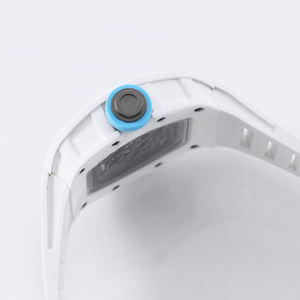 Montre en céramique blanche de qualité supérieure, mouvement intégré double barillet personnalisé, verre saphir double anti-reflet - Product Image 3