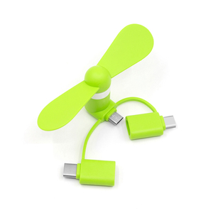 พัดลมสาย <span class=keywords><strong>USB</strong></span>-C ขนาดเล็กแบบ3 in 1, พัดลมมือถือสำหรับ iPhone Android <span class=keywords><strong>mini</strong></span> <span class=keywords><strong>USB</strong></span> Type C - Product Image 2