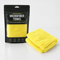 Serviette en microfibre de haute qualité pour voiture, sans peluches, séchage rapide, 1600 GSM, marque privée, directement de l'usine