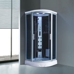 Elektrische Moderne Eck-Badewanne Saunakabine Gerahmtes Gehärtetes Glas Massage-Dampfduschkabine Umweltfreundliches Design Einfache Installation - Product Image 4