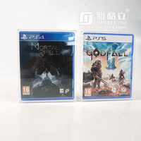 Boîtier de jeu vidéo transparent panoramique en acrylique haute transparence pour PlayStation 4/5, pour jeux de la série PS, marque YGL, modèle YGL-1142