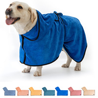 Serviette en microfibre écologique de luxe chien chat petits animaux fournitures de nettoyage vêtements absorbant pour animaux