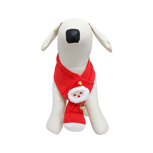 Pet Christmas Scarf Red And Green Cartoon Dog Neck Warmer Winter Decorative Accessory For Pets - Product Image 5