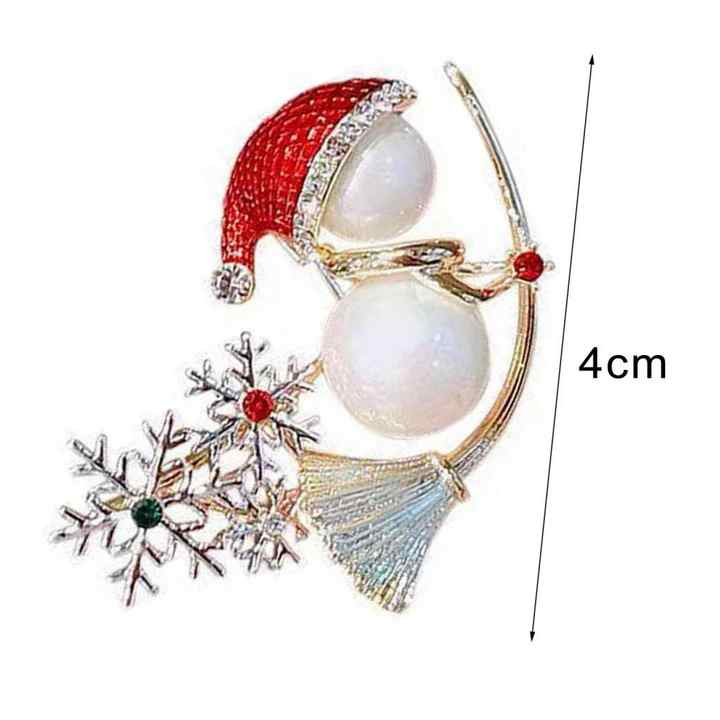 Christmas Number Pattern Crystal Brooch Pin Rhinestone Festival Lapel for Jackets Clothing Hats-Gift
