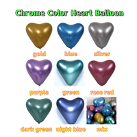 Ballons ronds et en forme de cœur de couleur chrome certifiés EN71-12 faibles en nitrosamines pour Noël et la remise des diplômes, écologiques, pour le marché européen