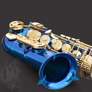 <span class=keywords><strong>Saxophone</strong></span> alto Mi bémol bleu personnalisé, design sur mesure, instrument à gravure <span class=keywords><strong>antique</strong></span>, vente en gros d'usine - Product Image 5