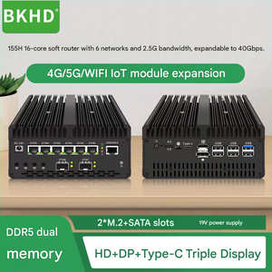 BKHD H15 Intel Core Ultra 7 155H Ultra 9 185H 6 LAN 2.5G Dispositivo de Red, Mini PC con IA de Borde - Product Image 1