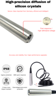 Pemancar Sensor Level air resistif Piezo untuk pemancar tekanan pengukuran dan kontrol Level air akurat