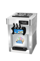 Distributeur automatique de crème glacée en acier inoxydable Machine à volume élevé 3 saveurs Sundae/Cone Business pour le lait neuf