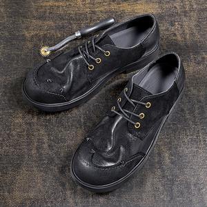 Zapatos de cuero para hombre, formales de negocios, casuales, con suela suave, transpirables, juveniles, retro, modernos. - Product Image 2