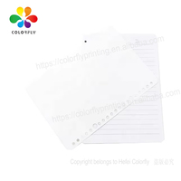 Papel para Cuaderno de Hojas Sueltas A5, 100 Hojas, 8.5mm, Rayado, 20 Perforaciones, Escritura Suave
