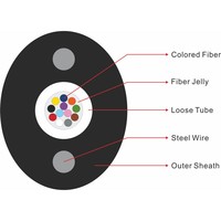 NECERO OEM Multi Outdoor Underground Drop Fttp Ftth Cable G652 G655 1-12 Core Gyxtpy PE Fiber Optic Cable 1 Year Warranty
