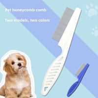 Peigne anti-puces à dents fines pour animaux de compagnie, à usage unique, en acier inoxydable, brosse de toilettage pour Golden Retriever, élimine les poux et les puces