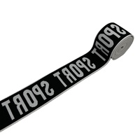 Precio bajo logotipo personalizado impreso Web tejido correa elástica ropa interior Nylon Spandex pliegue sobre banda elástica