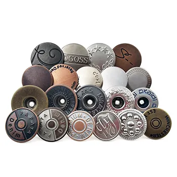 Customize metal brand logo copper antique buttons high quality factory wholesale for garment bags decoration