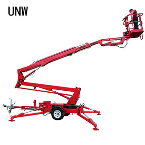 2026 UNW Chinese Factory Towable Telescopic <strong>Boom</strong> <strong>Lift</strong>, 12-24m Height Working Platform, Mobile Lifting Equipment For Sale - Product Image 1