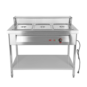Commercial Electric Bain Marie 4 Pan Food Warmer Stainless Steel <b>Buffet</b> Steam <b>Table</b> with Temperature Control - Product Image 2