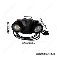 Kinusdjs Fourniture d'usine IP65 Étanche Audience Lumière 200w COB Led Blinder Lumière Blanc Chaud, Blanc Froid 2IN1 Pour Stage Light