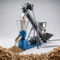 Nueva Máquina de Pellets Agrícolas de Alta Resistencia con Motor de Cobre Puro, Salida Antiderrames, Tamaño de Pellets Personalizable, Procesamiento de Alimentos para Granjas