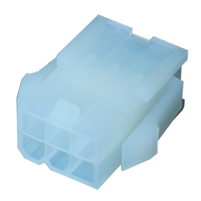 Plug Housing Dual Row 6 Circuits with Panel Mounting Ears Electrical Wire Connector