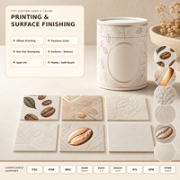 Envase de Tubo de Papel Personalizado de Grado Alimenticio, Cilindro Enrollado en Espiral con Revestimiento de Lámina para Café, Té y Regalos, Certificado FSC