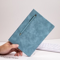 Carnet de notes/agenda A5 en PU personnalisé avec stylo magnétique pratique pour l'école, la maison et le bureau