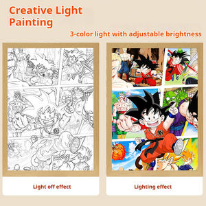 Kotak bayangan LED karakter Anime lukisan bersinar seni Drag0n Ball Goku untuk penggemar Manga - Product Image 4