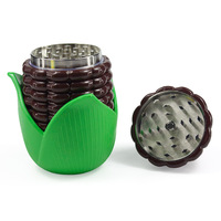 Broyeur à herbes créatif en forme de maïs, 4 couches, manuel, en alliage de zinc, accessoires pour fumeurs
