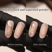 Top coat gel personnalisé 16 ml, finition mate, effet velours, poudre magique miroir, top coat gel pour vernis à ongles