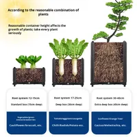 Pot de fleurs rectangulaire extra large en plastique Boîte de plantation de légumes de haute qualité pour balcon et toit de maison pour utilisation au sol