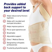 Ceinture Correctrice de Posture Réglable avec Bretelles Rembourrées et Coussin Lombaire Confortable pour un Soutien Postural Médical