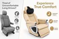Siège en cuir Van Captain avec options de couleurs personnalisées, siège aéro électrique inclinable pour Vito Camper Van & MPV – Amélioration