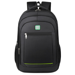 Laptop <b>Backpack</b> Large Capacity Business Travel Men's <b>Multi</b> Layer Shoulder Straps Solid Color Black - Product Image 5